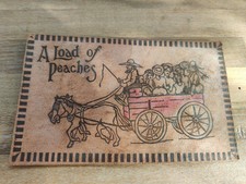 NEUHEIT AMERICAN 1907 LEDER POSTKARTE LADUNG PFIRSICHE