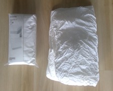 2 Spannbettlaken (IKEA, "Ullvide"), weiß, 180 cm x 200 cm x 8 cm, unbenutzt