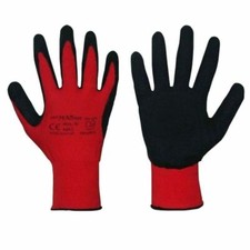 12 bis 240 Paar Arbeitshandschuhe Garten Montagehandschuhe Latex rot Gr 7 bis 11