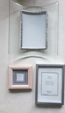 3 Fotorahmen Glass, Holz, Metall