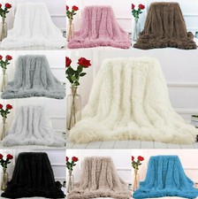 Kuscheldecke Wohndecke Tagesdecke 160x200/200x220/220x240 Felloptik Fellimmitat