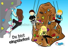  8 Einladungskarten klettern Geburtstag Kinder bouldern Einladungen 