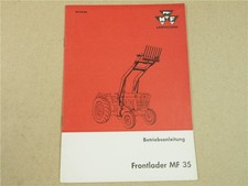 Original Massey Ferguson MF 35 Frontlader Betriebsanleitung 1965 Wartung