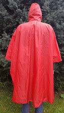 KLEPPER Vintage Nylon Regen Cape / Regencape Rot Gr. 44/46 (HE 50/52)