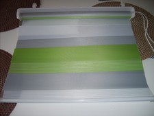 Doppelrollo Klemmfix ohne Bohren Duo Rollos für Fenster 50/55,5x150cm grün-weiß