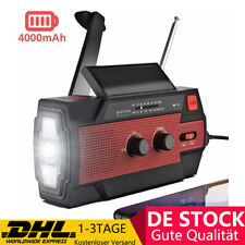 Tragbares Solar Radio Kurbelradio Notfall AM/FM mit USB Handyladefunktion DE DHL