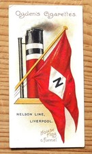 OGDENS FLAGGEN & TRICHTER FÜHRENDER DAMPFSCHIFFLINIEN NR. 8 H & W NELSON LTD