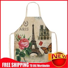 Eiffelturm Leinen Küchenschürze Wasserdicht Öldicht Erwachsene Lätzchen Köche Stachel