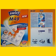 4 Beutel SWIRL M 49 Staubsaugerbeutel MicroPor M49 frei Haus per Brief