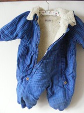 Hess Natur Rarität Schneeanzug Baby Wolle organic Waldorf 74 blau Öko kba vintag