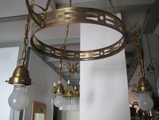 Interessante alte Jugendstil - Hängelampe, Messing