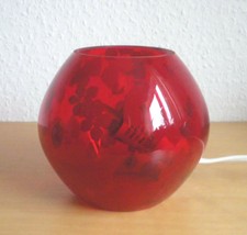Ikea KNUBBIG Tischlampe Tischleuchte Kugel Glas klein rot 11 cm m. Leuchtmittel