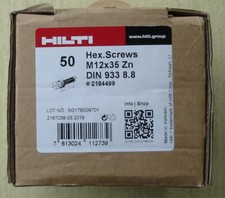 Sechskantschrauben Maschinenschrauben DIN 933 verzinkt 8.8 M12X35