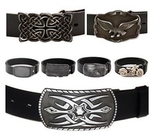 GÜRTEL Herrengürtel HOCHWERTIG Echt-Leder 4cm Breit versch.Längen bis160cm °NEU°