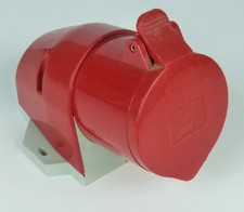 32 A 380 / 400 V CEE Drehstrom Wandsteckdose ABL Steckdose Aufbausteckdose Rot