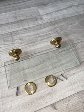 Glasregal Messinghalter Glasablage Messing 30 cm Badablage Spiegelablage