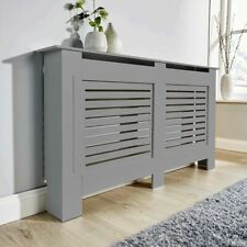 Grau Heizkörperverkleidung Holz MDF Wand Schrank Regal Lattenrost Grill Sekunden