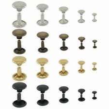 Hohlnieten Doppelkopf Stahl, Nieten für Leder Taschen Doppelnieten Ziernieten