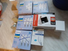 Karton voller Leuchtmittel E27, E14, GU10, Stiftsockel 