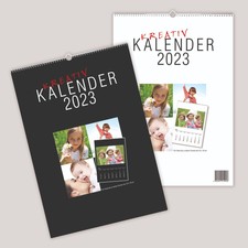 Hochwertige Fotokalender Bastelkalender 2023 DIN A4 für Fotos bis 13x18 cm