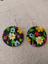 Ohrringe Statement Ohrringe Handarbeit handmade handgemacht Fimo groß Creole