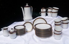 Hutschenreuther Arzberg Bavaria Kaffeeservice 26-tlg gold kobaltblau vintage