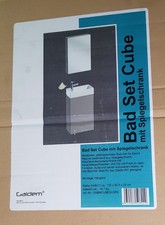 Galdem Badmöbel Set Cube/Waschbecken mit Unterschrank, Spiegelschrank