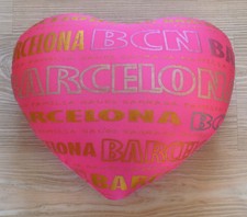 Kissen Herzform aus Barcelona Urlaub Andenken