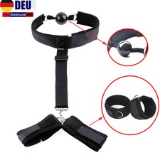 Erotik SM-Spielzeug Handschellen Manschetten Strap Mundknebel Seil Bandage Nacke