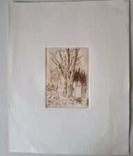 BILD KUPFERSTICH  KLEINE KAPELLE AM WEGESRAND