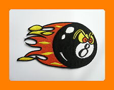 8 Ball,Old School,Aufnäher,Patch,Aufbügler,Iron On,Badge,Pool
