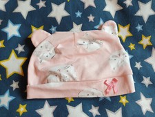 Baby Kleinkind Mütze rosa Katze Schleife Größe 68 - ca 40 KU - H&M