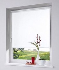 Klemmrollo Luxury Seitenzugrollo Licht & Sichtschutzrollo Weiß 45 -100 cm breit