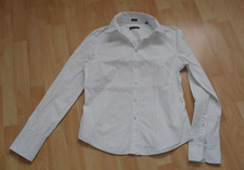 Marc O'Polo Bluse Gr. 36 Hellblau weiß gestreift Streifen Business Baumwolle