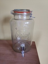 Kilner Clip Top runder Getränkespender, 5 Liter mit Wasserhahn und Versiegelung