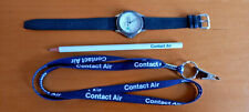 Konvolut Team Lufthansa / Contact Air: Uhr, Bleistift, Schlüsselband, Safety Man