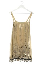 TWIN-SET SIMONA BARBIERI Trägerkleid Damen Gr. DE 36 creme-silberfarben Elegant