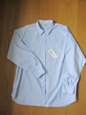 ETERNA Bluse Premium 1863 Popeline Streifen blau weiß 46 48 aktuelle Kollektion 