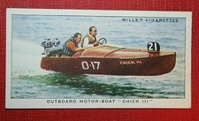 Aussenborder Boot Chick 111 Original 1938 Vintage Karte fb26pms