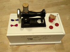 Holz Nähkästchen weiß - Deko Nähkasten Nähmaschine - Nähkiste Nähkorb Näh Box