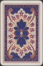 Spielkarten Einzelkarte alt Vintage gerahmt Künstler BLUMEN Blume Kunst Bild G