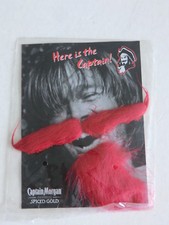 Captain Morgan Party Fasching Karneval Silvester Kunsthaar Bart in rot NEU OVP