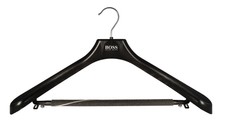 BOSS Kleiderbügel für Anzüge und 2-Teiler, Kostümbügel, 48 cm, schwarz, 10 Stück