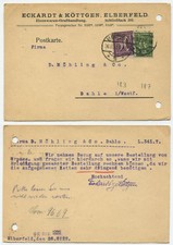 42529 - Postkarte - Eckardt & Köttgen Eisenaren - Elberfeld 26.8.1922
