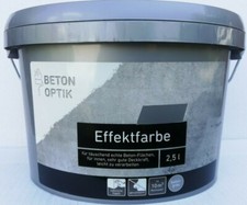 2,5l Effektfarbe Wandfarbe Beton-Optik betongrau Design grau Designfarbe