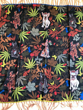 WUNDERKIND TUCH  100% WOLLE MIT MOHAIR FRANSEN  IN 140 X 140CM