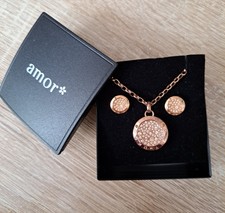 DKNY Kette + Ohrringe Rosegold