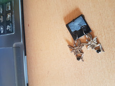 1 Paar Stecker-Ohrringe-Elfen-silberfarben-NEU/UNGETRAGEN-Modeschmuck