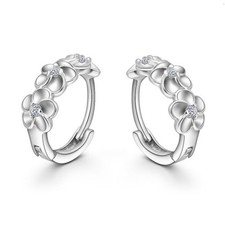 Creolen Ohrringe  Klapp Creolen  925 Sterlingsilber plattiert Damen Kinder