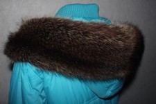 Waschbär Pelzkragen Kapuze Kragen Fellkragen Echt Fell Fuchs Jacke Parka Mantel